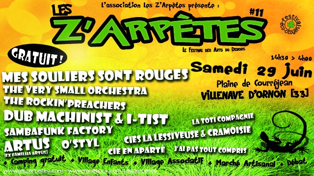 Cover image of the project 11ème Edition du Festival Les Z'Arpètes