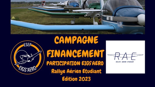 Cover image of the project Financement Inscription Rallye Aérien Etudiant EIGS'AERO