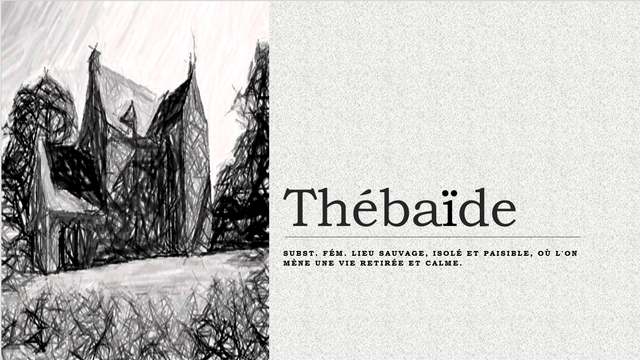 Cover image of the project Thébaïde