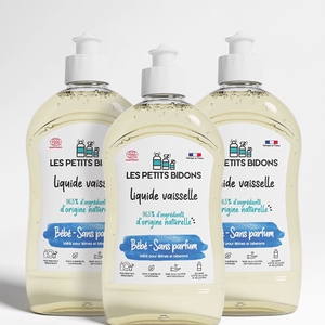 Liquide Vaisselle Tétines et Biberons Sans Parfum Trio