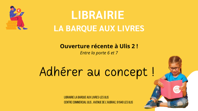 Cover image of the project La Barque aux Livres : librairie-thé-café-presse aux Ulis