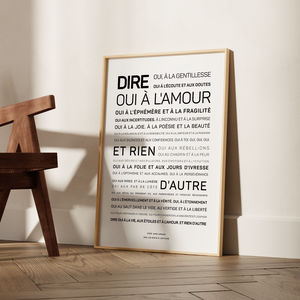 Dire oui à l'amour