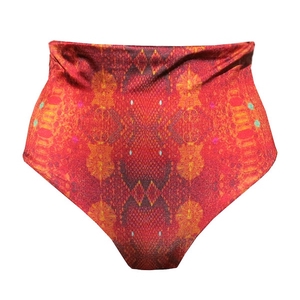 Bas de maillot taille haute réversible Rita Snake