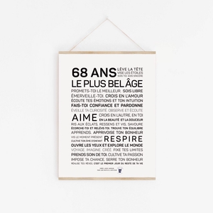 Affiche "68 ans"