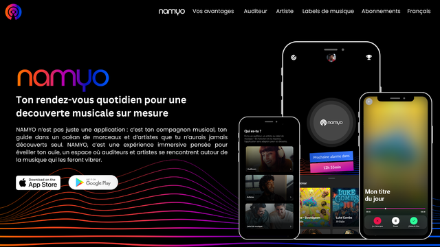 Lancement de NAMYO, notre app de recommandation musicale
