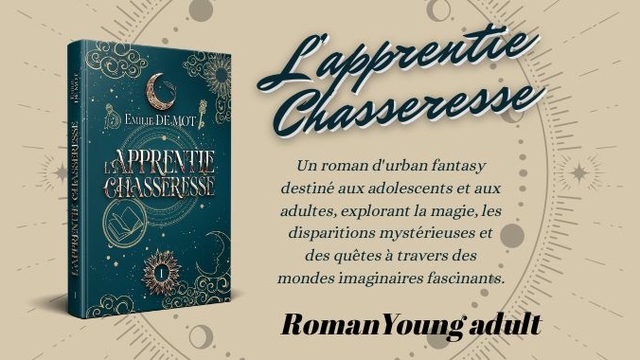 Cover image of the project L'apprentie Chasseresse - roman d'urban fantasy young adult