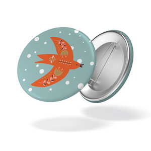 Badge - Oiseau rouge - 84