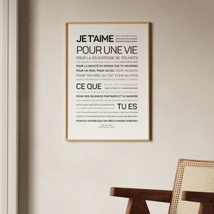 Affiche "Je t'aime pour une vie"