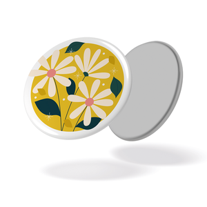 Magnet - Au jardin - Pâquerettes fond jaune - 99