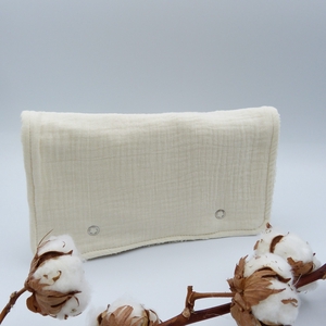 Tapis à langer nomade Antoine en coton biologique - écru