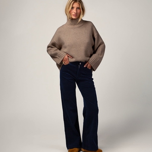 LE PANTALON FLARE NAVY FEMME
