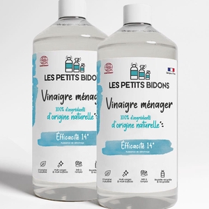 Lot de 2 Vinaigres Ménagers Multi-usages 14° 1L